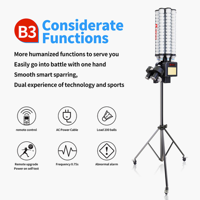 SIBOASI B3 Badminton-Suttlecock-Füttermaschine Smart Badminton-Schießmaschine zum Training
