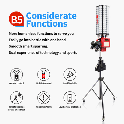 SIBOASI B5 Badminton-Suttlecock-Füttermaschine Smart Badminton-Schießmaschine zum Training