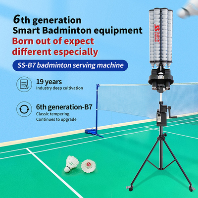 SIBOASI B7 Badminton-Suttlecock-Füttermaschine Smart Badminton-Schießmaschine zum Training