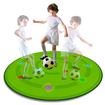 Fußball Reaktions-Trainingsmatte für Kinder, Trainingsmatte mit mehreren Trigger-Lampen für Fußballtraining und Heimtraining