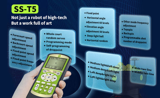 SIBOASI T5 APP Steuerung Mini Shooting Tennis Maschine Ball für das Training