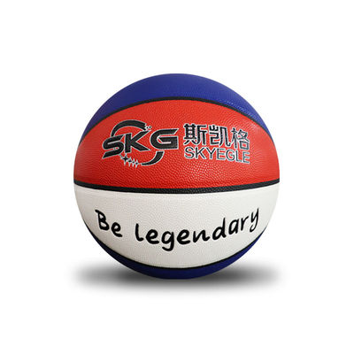 Basketball-Ball Soem-ganz eigenhändig geschrieber reflektierender PUs lederner Größen-7