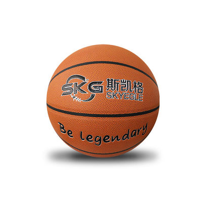 Lederner Basketball ganz eigenhändig geschrieber reflektierender Beleg-Griff PUs Größen-7