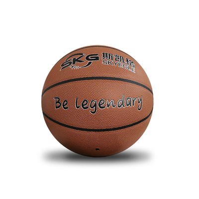 Überziehen offizielle PU Größe Soems zusammengesetzten Basketball Microfiber mit Leder