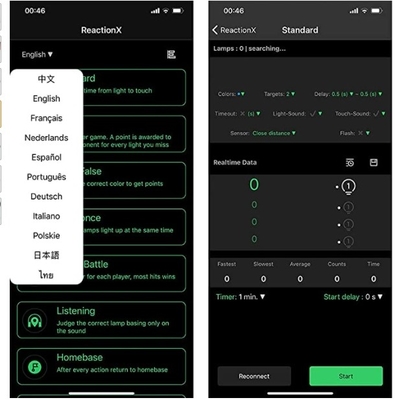 Multifunktions-Eignungs-Reaktions-Trainings-Licht APP WiFi Steuer